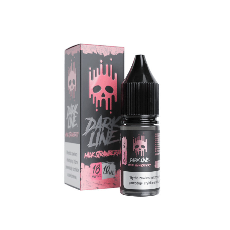 Liquid Dark Line 10ml Milk Strawberry 12 mg/ml - Płyn do E-papierosa Liquid Dark Line 10ml Milk Strawberry 12 mg/ml - Płyn do E-papierosa