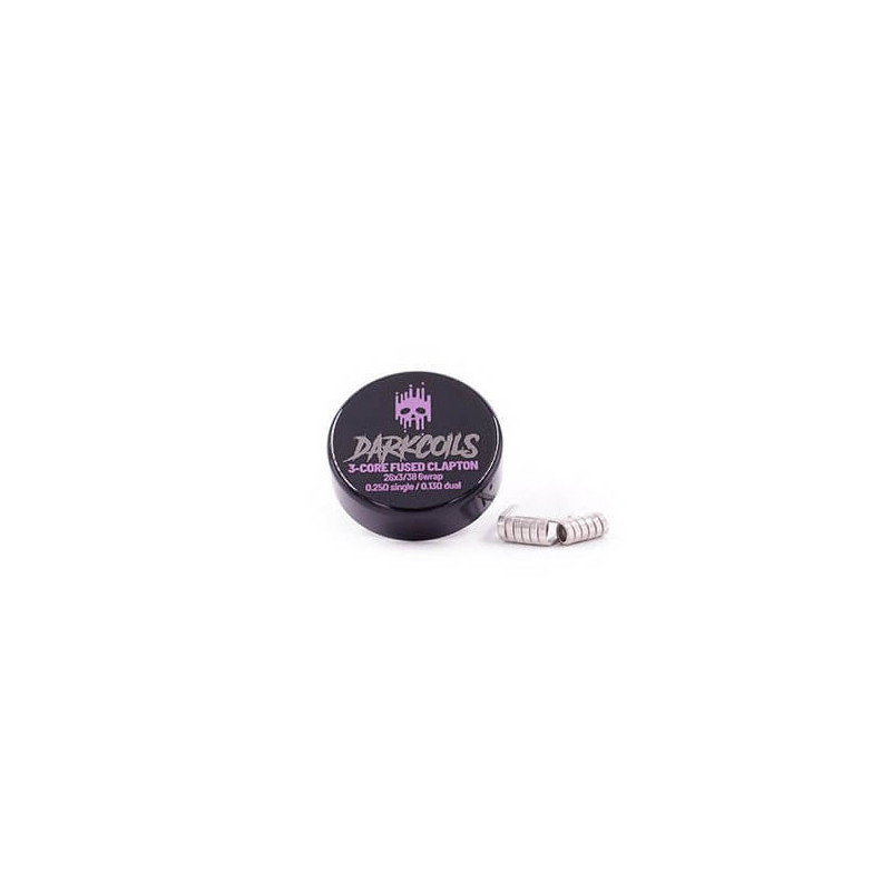 Grzałka Ni80 DARK COILS 2 szt. - 3-core Fused Clapton 0,13 Ohm Grzałka Ni80 DARK COILS 2 szt. - 3-core Fused Clapton 0,13 Ohm