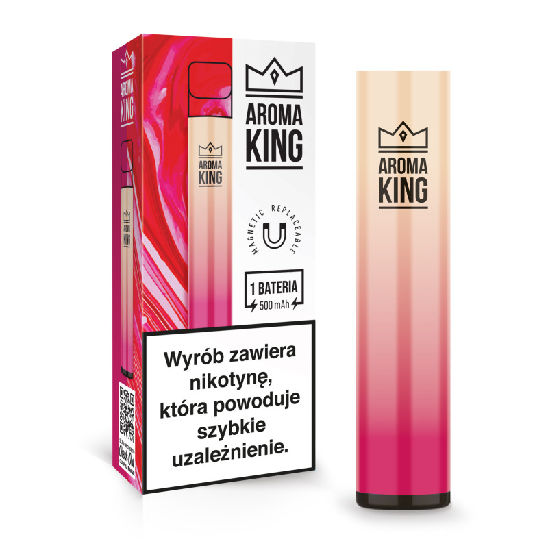 E-papieros Aroma King Różowy – Bateria 500 mAh do wkładów i kartridży E-papieros Aroma King Różowy – Bateria 500 mAh do wkładów i kartridży