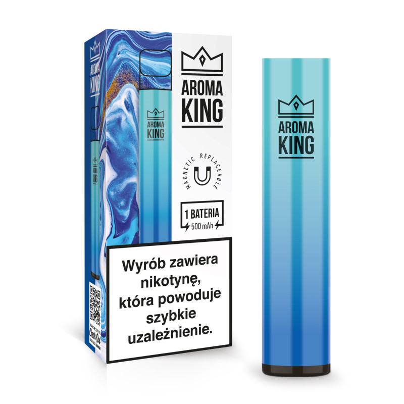 Aroma King E-papieros Niebieski 500mAh | System zamknięty Aroma King E-papieros Niebieski 500mAh | System zamknięty
