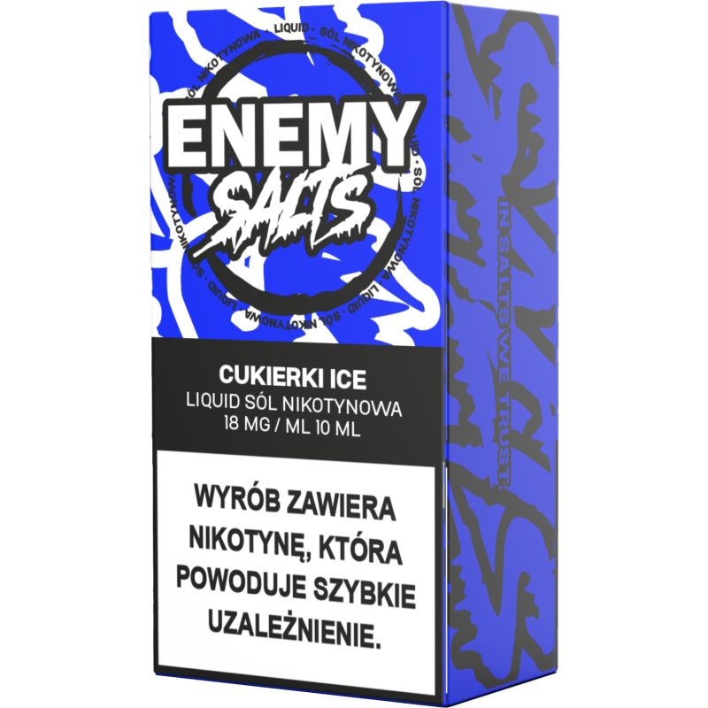 Liquid Enemy Salt 10ml Cukierki Ice 18mg/ml 50/50 VG/PG Liquid Enemy Salt 10ml Cukierki Ice 18mg/ml 50/50 VG/PG