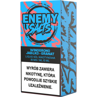Liquid Enemy Salt 10ml - Winogrono, Jabłko, Granat 18 mg/ml