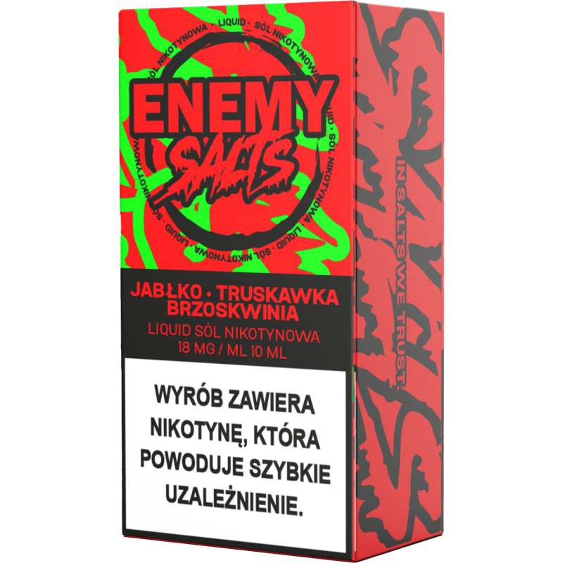 Liquid Enemy Salt 10ml - Jabłko, Truskawka, Brzoskwinia 18 mg/ml Liquid Enemy Salt 10ml - Jabłko, Truskawka, Brzoskwinia 18 mg/ml