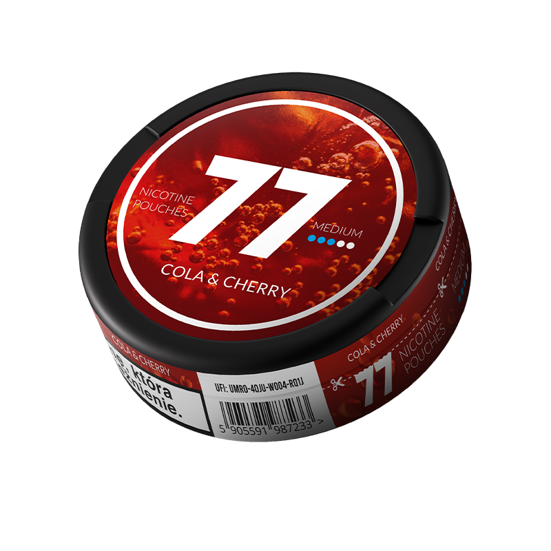 Saszetki Nikotynowe 77 classic opak.20szt. - Cola & Cherry 16 mg/g Saszetki Nikotynowe 77 classic opak.20szt. - Cola & Cherry 16 mg/g