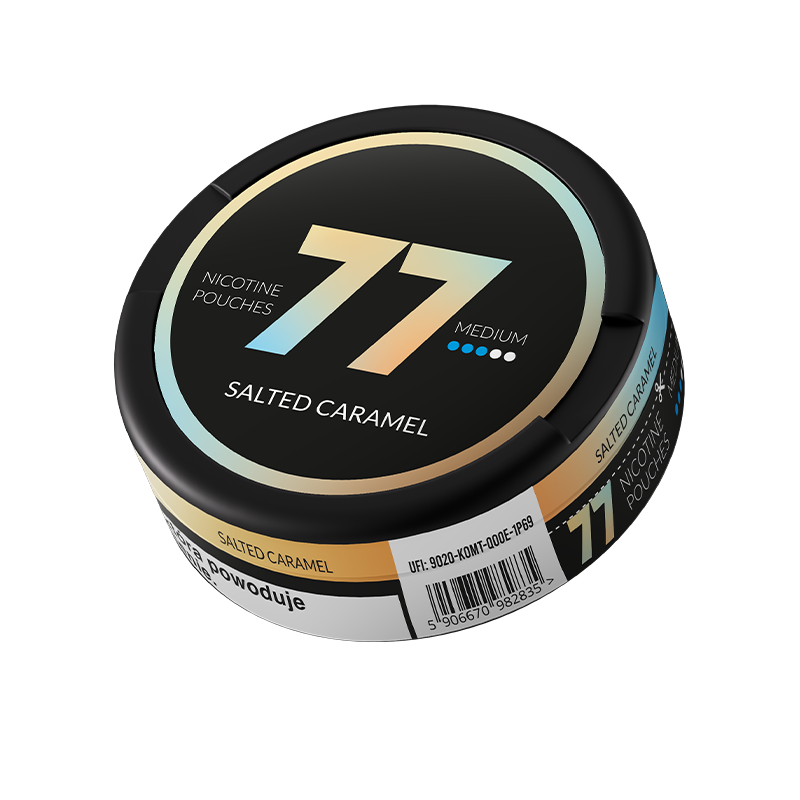 Saszetki Nikotynowe 77 classic opak.20szt. - Salted Caramel 16 mg/g Saszetki Nikotynowe 77 classic opak.20szt. - Salted Caramel 16 mg/g