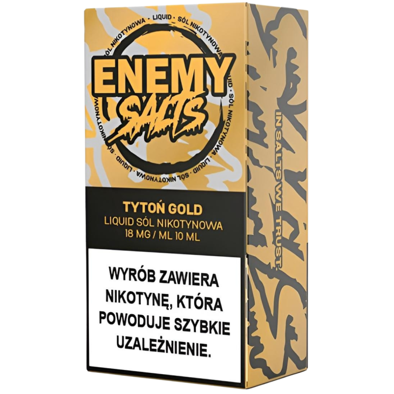 Liquid Enemy Salt 10ml - Tytoń Gold 18 mg/ml Liquid Enemy Salt 10ml - Tytoń Gold 18 mg/ml