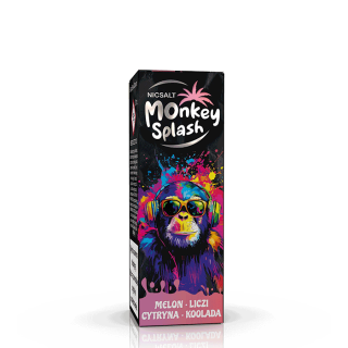 Liquid MONKEY SPLASH Salt 10ml - Melon Liczi Cytryna Cool 20mg/ml