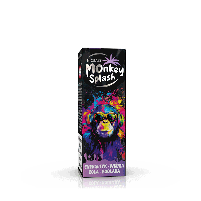 Liquid MONKEY SPLASH Salt 10ml - Energetyk Wiśnia Cola Cool 20mg/ml Liquid MONKEY SPLASH Salt 10ml - Energetyk Wiśnia Cola Cool 20mg/ml