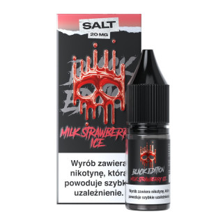 Liquid Dark Line Black SALT 10ml - Milk Strawberry Ice 20mg/ml