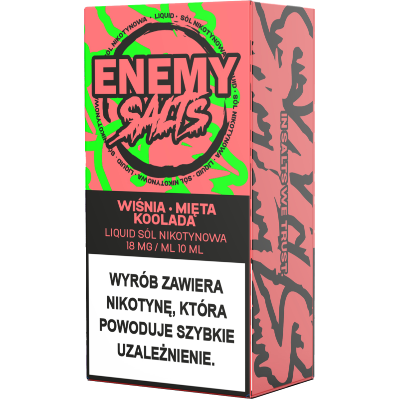 Liquid Enemy Salt 10ml - Wiśnia, Mięta, Koolada 18 mg/ml | ENEMY SALT Liquid Enemy Salt 10ml - Wiśnia, Mięta, Koolada 18 mg/ml | ENEMY SALT