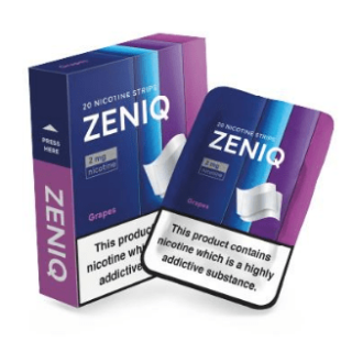 Listki Nikotynowe ZENIQ 20szt 2mg/listek - Winogrono