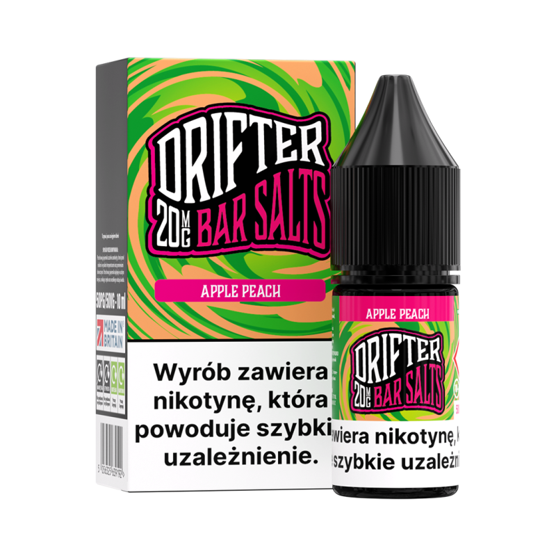 Liquid DRIFTER Salt 10ml - Apple Peach 20 mg/ml AK26 Liquid DRIFTER Salt 10ml - Apple Peach 20 mg/ml AK26