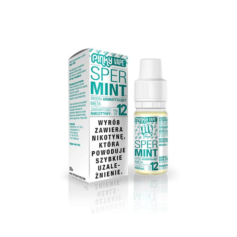 Liquid Pinky Vape 10ml SPERMINT 12mg/ml - Miętowy Płyn do E-papierosa Liquid Pinky Vape 10ml SPERMINT 12mg/ml - Miętowy Płyn do E-papierosa